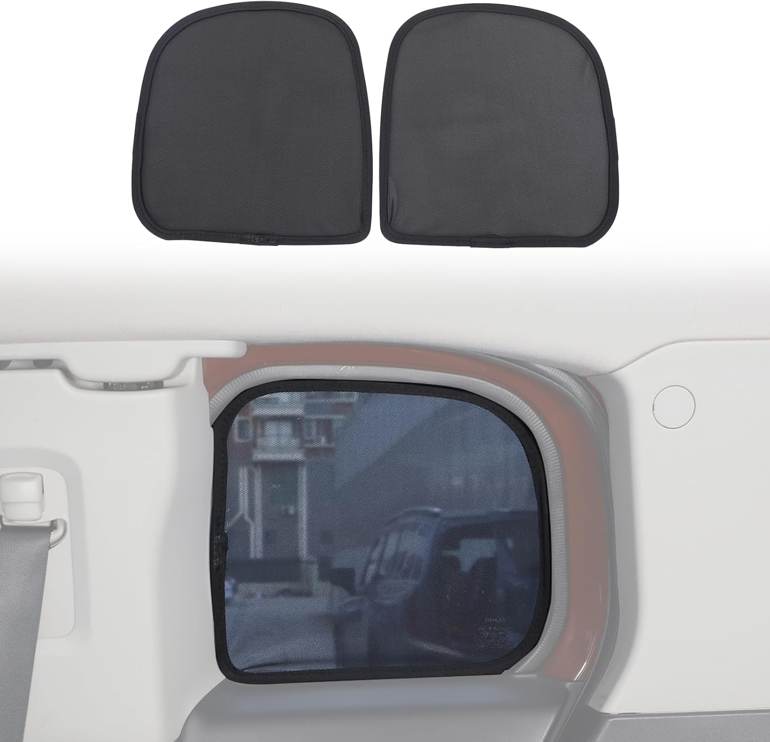 Car Window Shades Compatible with Toyot@ FJ Cruiser 2007-2021，Front Rear Sun Shade Breathable Block UV Rays Privacy Screen Reduce Glare Protection Curtain Sunshades (Rear Row)