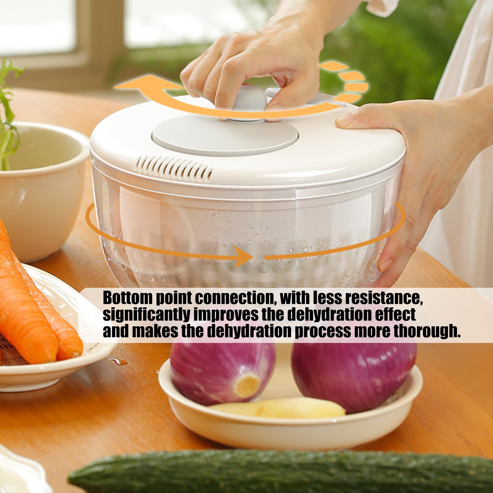 PANGBOER Versatile centrifuga per insalata e robot da cucina con funzione grattugia spremiagrumi grande capacità 5L per Quick Dr