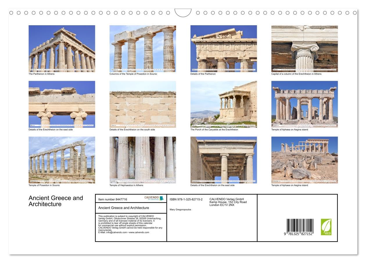 Amazon.com: Ancient Greece and Architecture (Wall Calendar 2024 DIN A3  Landscape), CALVENDO 12 Month Wall Calendar : Office Products