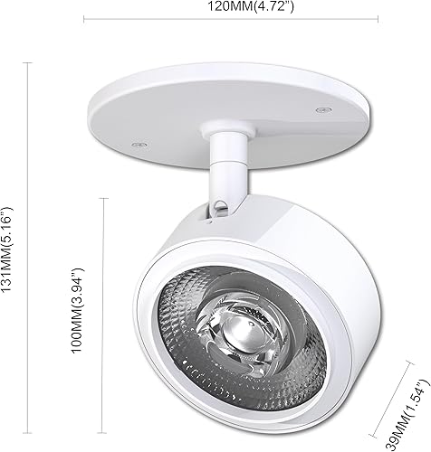 Miniatura 2 de VEOLUX Foco LED moderno, accesorio de iluminación monopoint de acento para interiores, 10 W, 3000 K, para estantería, galería de arte, dormitorio,