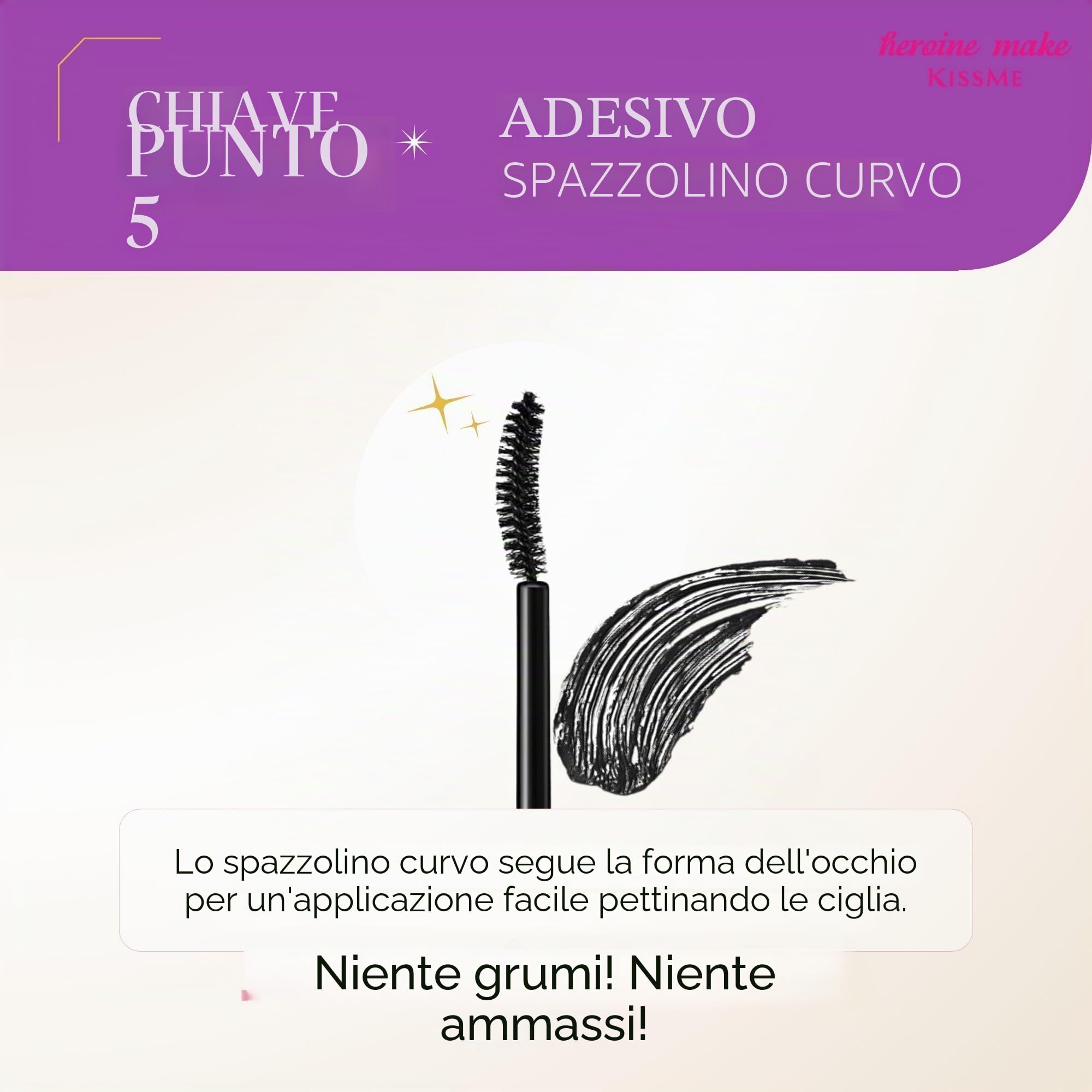 HEROINE MAKE by KISSME Volume UP Mascara Super Waterproof WP 01 Nero | con Ultra Volumizzante per Ciglia anche a Lunga Durata e Curl per le Donne