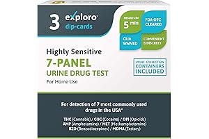 At-Home THC-Detection Drug Screening: Screening Kit w/ Urine Dip-Cards & Cups