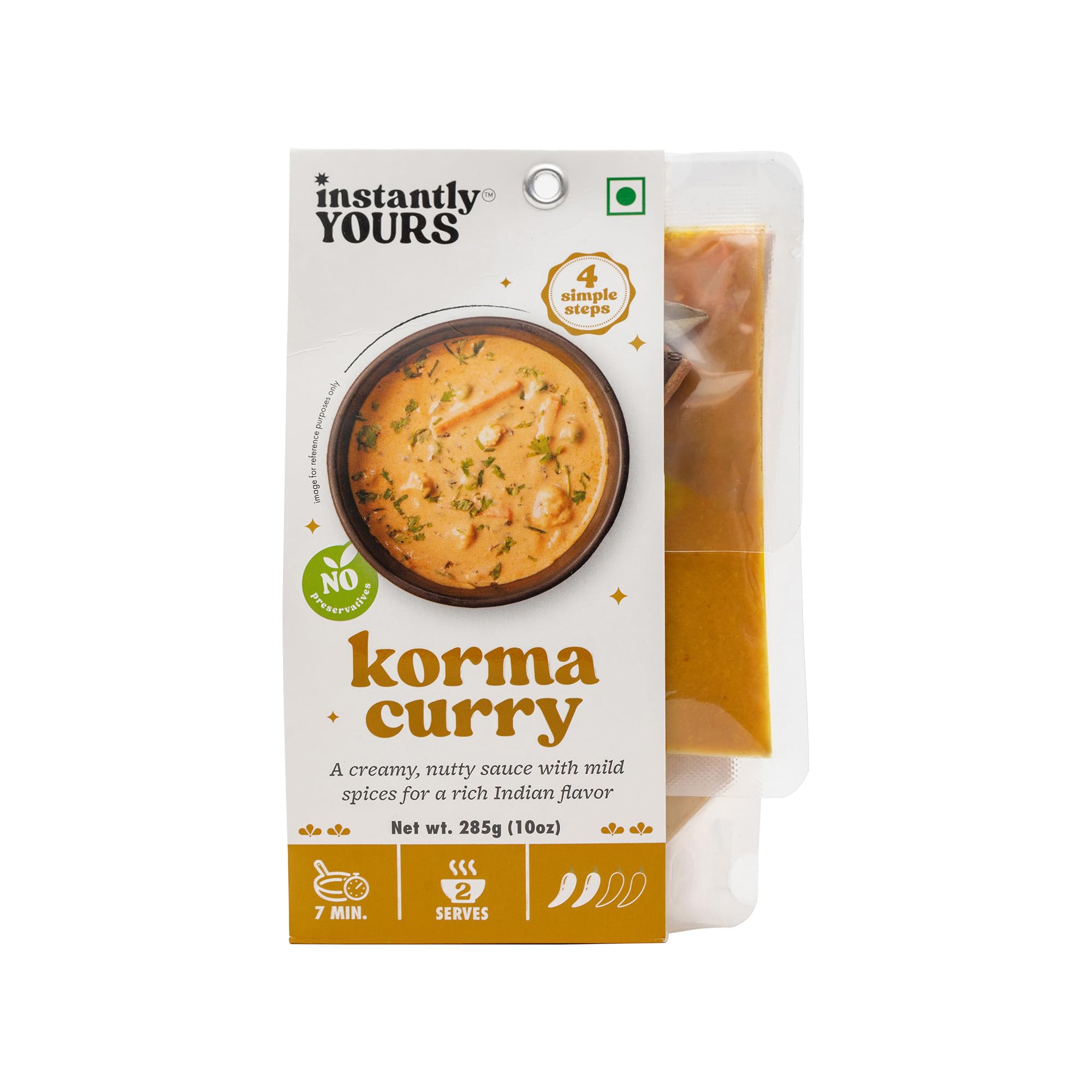 Instantly Yours Korma Curry | Ready-to-Eat Creamy Yogurt & Cream Base | Mildly Spiced with Aromatic Spices | No Preservatives | Perfect with Naan or Rice | Read to Cook in 7mins | 285g (B0DHCKH5Z3) Amazon Price History, Amazon Price Tracker
