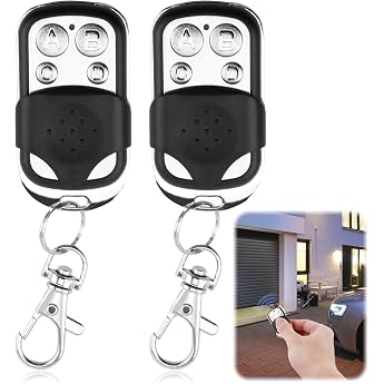 433 MHz Garage Door Opener Garage Door Pack of 2 Universal Remote Control Garage Door Gate Transmitter Handheld Transmitter Garage Remote Switch with Alphabetic Button Cloning Handheld Transmitter Compatible with Marantec