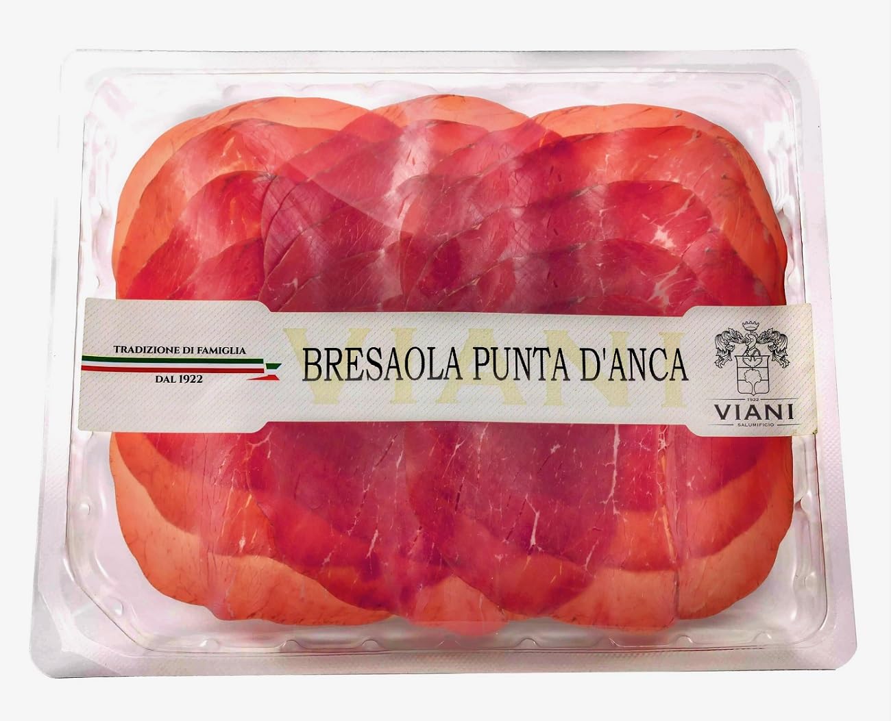 Salumificio Viani Bresaola Punta D'anca di manzo luftgetrockneter Rinderschinken dünn geschnitten - Aufschnitt 100g aus der Toskana