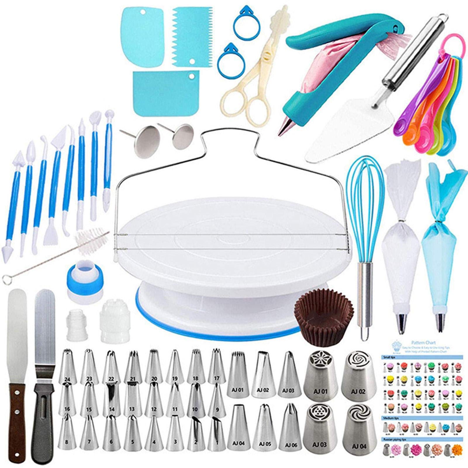 Kit di decorazione per torte - Kit professionale di punte e maniche da pasticceria, strumenti di decorazione per dessert | Forniture complete per decorare torte per biscotti e torte