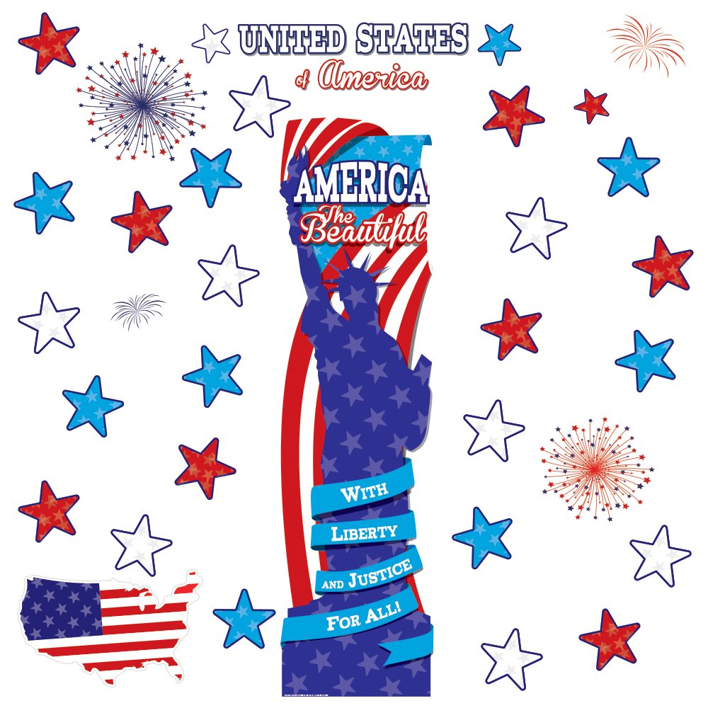 Kit de décoration de porte tout-en-un patriotique Eureka accessoire mural