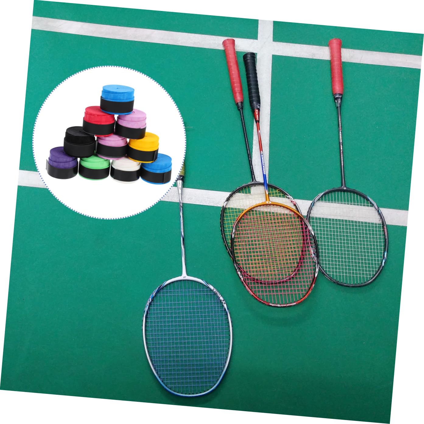 Abaodam 36pezzi Racket Overgrips Antiscivolo per Tennis e Badminton Nastro Grip Assorbente per Sudore Pu Design Comfort e Controllo per Giocatori Sportivi