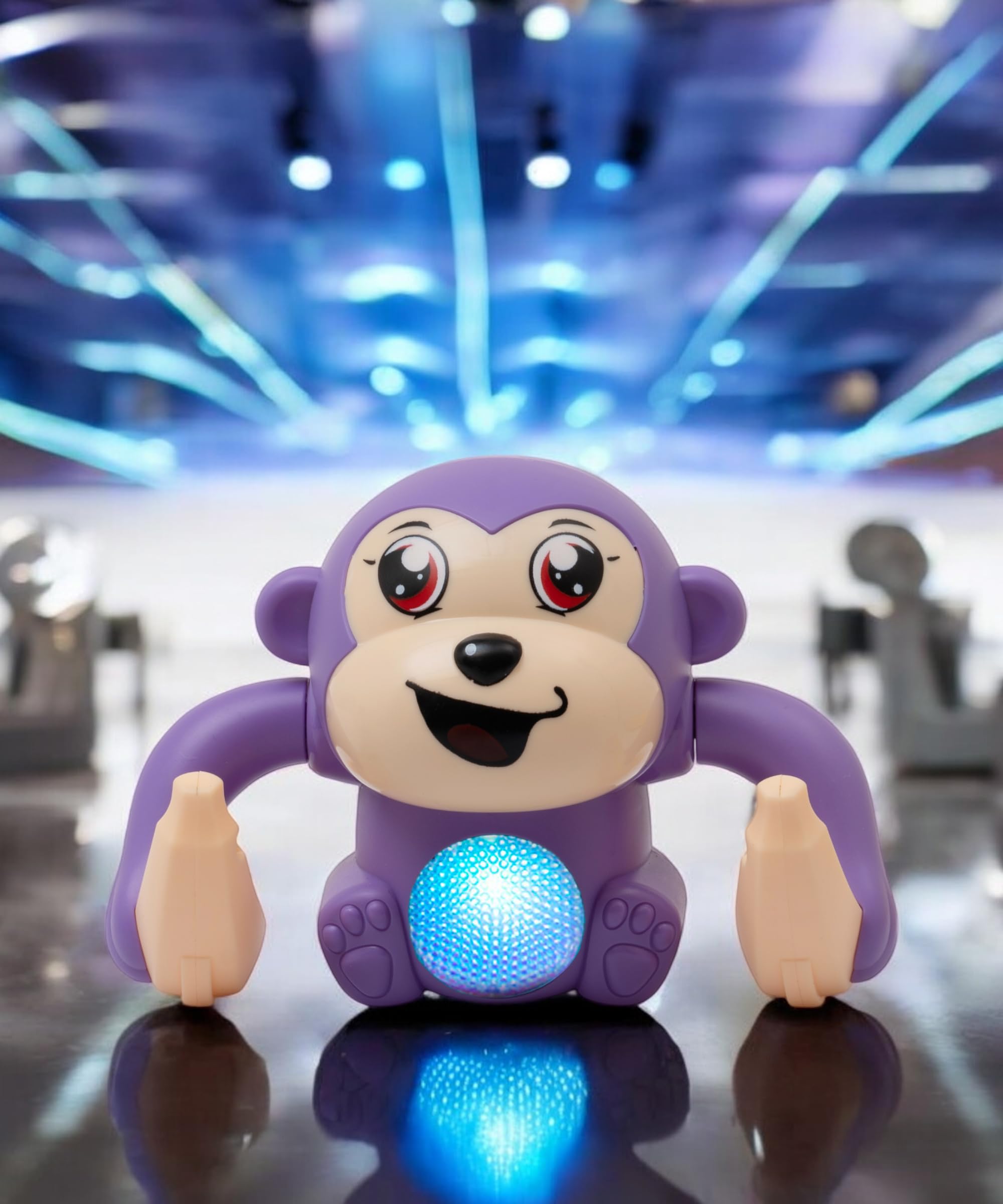 Kidkitz Dancing and Rolling Monkey Musical Toy for Kids – Interactive Spinning Tumble Toy with Voice Control, Lights, Sounds, and Motion Sensors (Blue) (B0DCSNF9BS) Amazon Price History, Amazon Price Tracker