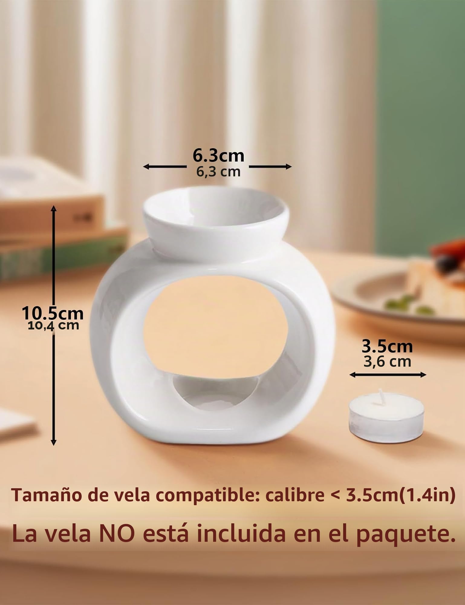 Quemadores de Aceites Esenciales y Velas, Para Ceras Aromáticas, Esencias, Crema Catalana y Azúcar, La Chimenea Quemador de Cera y el Cauldron Colgante para una Experiencia Aromática Única