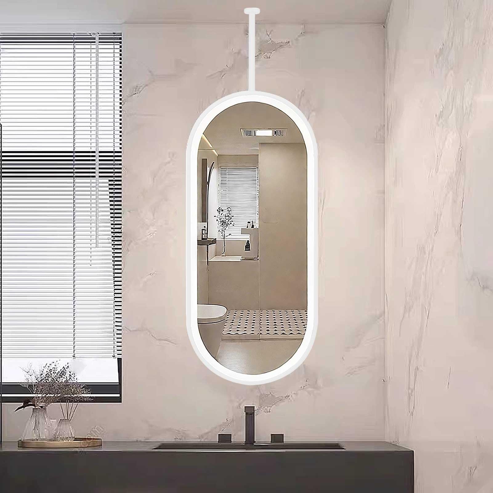 FGXHHS Ceiling-Mounted Anti-Fog LED with Stepless Dimming for Makeup