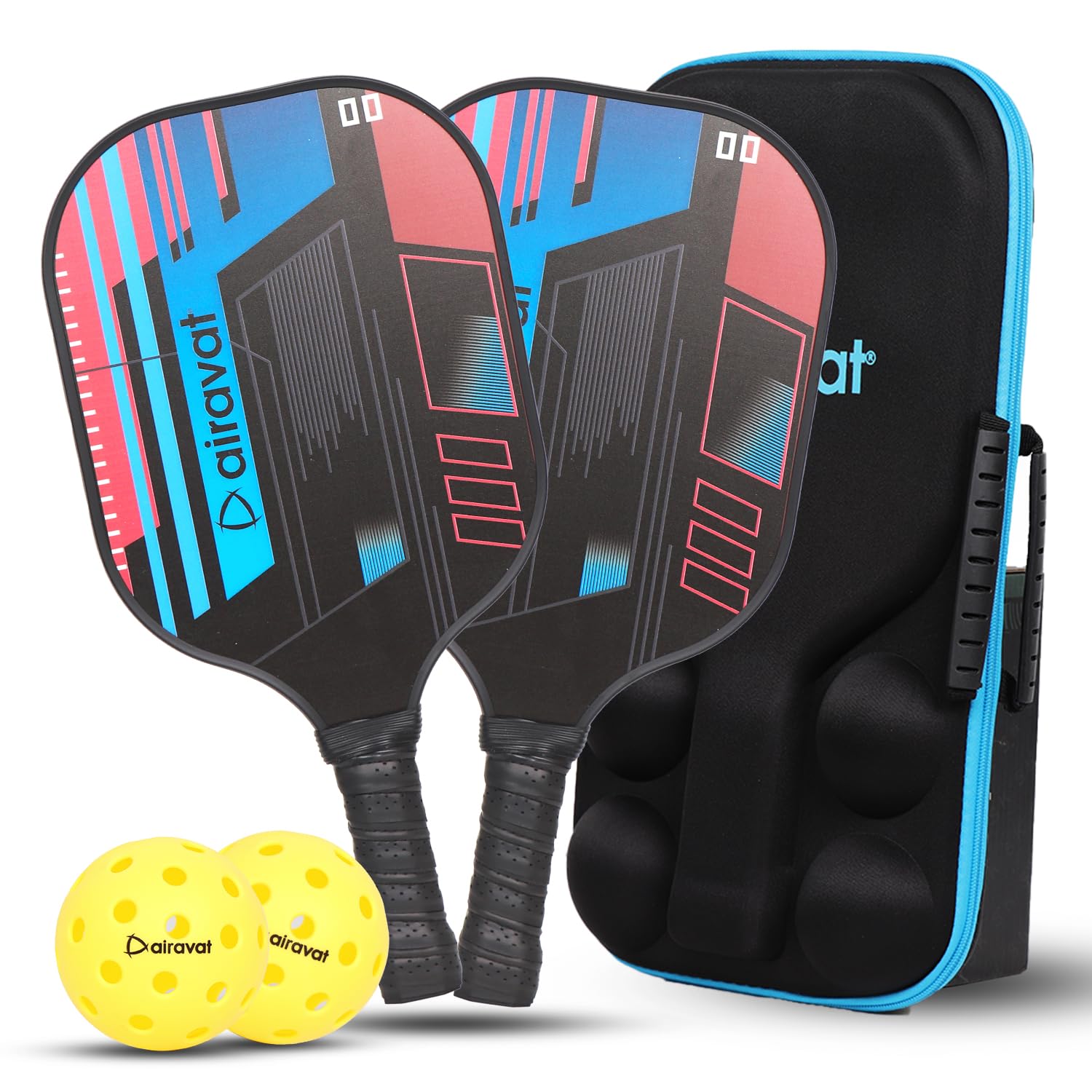Airavat Pickleball Paddle Set, Bang Pickleball Paddle Set | Pickleball Set of 2 Pickleball Paddles, 2 Pickleball Balls | Fibreglass (Red) (B0CRPPSR2Z) Amazon Price History, Amazon Price Tracker