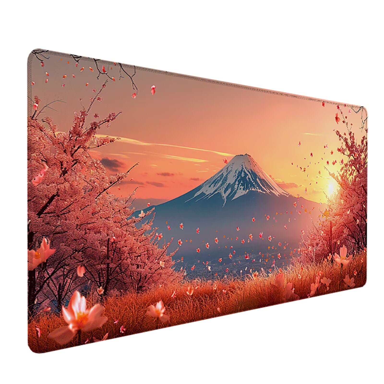 áRbol De Flor De Cerezo Alfombrilla Ratón Gaming XXL 1500 x 800 mm, Alfombrilla Gaming Rosa Mousepad con Base de Goma Antideslizante, Impermeable Desk Mat para Teclado y Raton, Accesorios Gaming E-U