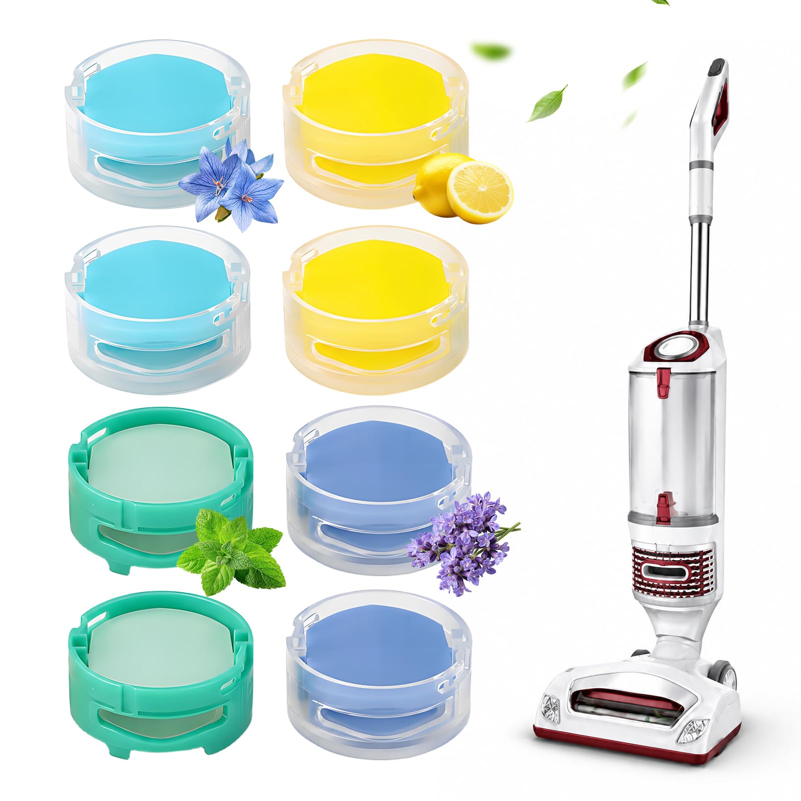 8 Pcs Anti Odour Cartridge, 4 Fragrance Types Fresh Scent Compatible with Shark 1541FC3000 Vacuum Cleaner, Odor Neutralizer Cartridge Replacement for AZ3000/AZ3002/HZ3000/HZ3002 ZD550/IZ862H/IZ562H