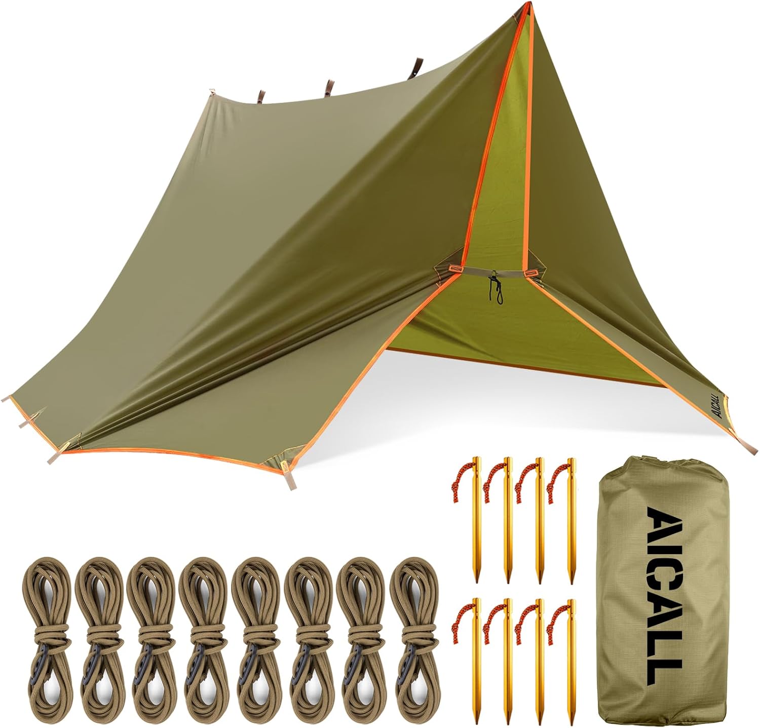 Waterproof Camping Tarp 10 x 10ft Survival Tent Backpacking Portable Tarp Multifunctional Anti-UV Shelter for Outdoor (Mud Green) Waterproof Camping Tarp 10 x 10ft Survival Tent Backpacking Portable Tarp Multifunctional Anti-UV Shelter for Outdoor (Mud Green)