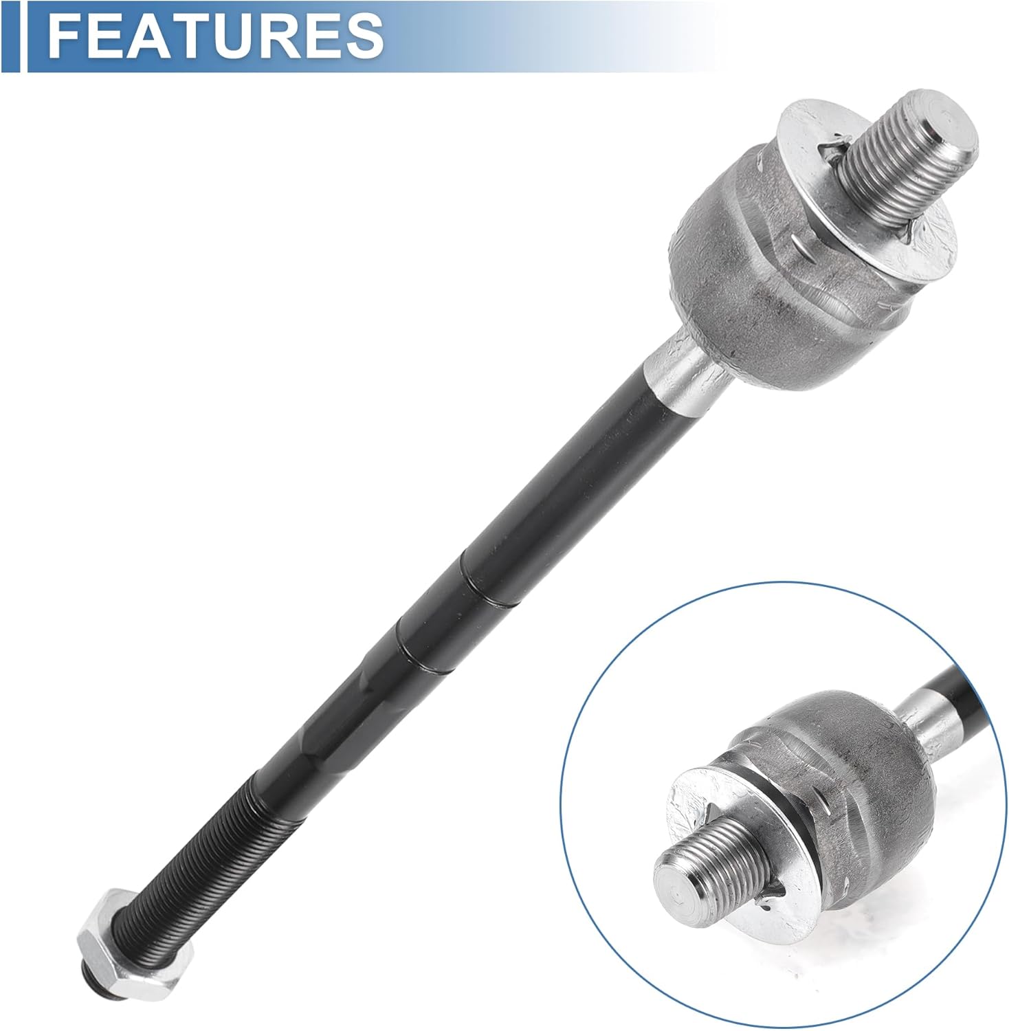 X AUTOHAUX 4 Pcs Front Inner Tie Rod Ends Kit Suspension Steering Tie Rod End with Boots for Ford Explorer for Ranger Explorer Drag Link No.EV81003