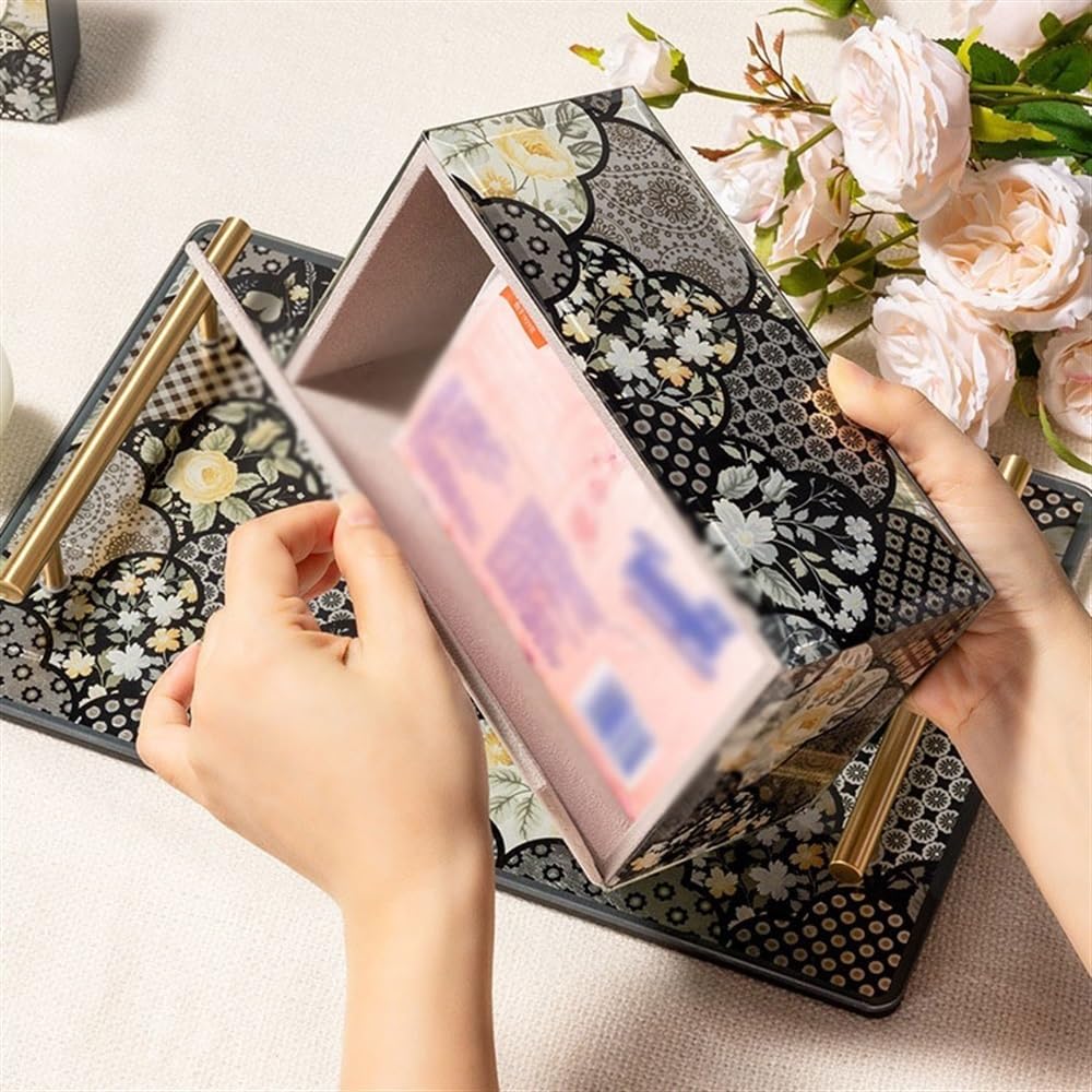 Caja organizadora de pañuelos Organizador de servilletas de Escritorio, Mesa de Comedor, Mesa de café, cajón de Lujo for el hogar, Caja de pañuelos de Lujo Porta pañuelos