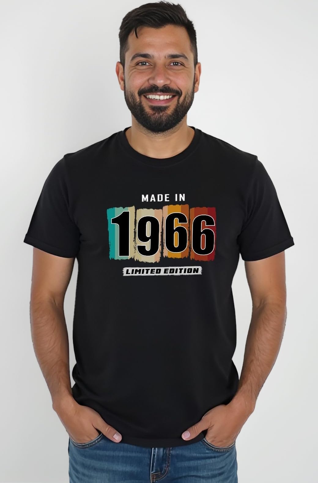 ™ Made in 1966 Printed T-Shirt for Men & Women | Regular Fit Unisex T-Shirts, Round Neck, Half Sleeves, Pure Cotton