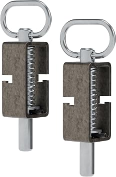 5-1/8'' Trailer Gate Latch, Weld-On Spring Latch Lock, Heavy-Duty Trailer Latch with Plain Tube, Spring Loaded Latch for Utility Trailer Gate, Pack of 2