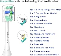 Vista 2 de Cabezales de cepillo de dientes de repuesto (paquete de 10) compatibles con cabezales de cepillo Philips Sonicare para Hx6920, 4100 2 Series, HX9023