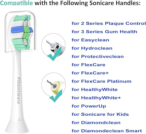 Miniatura 2 de Cabezales de cepillo de dientes de repuesto (paquete de 10) compatibles con cabezales de cepillo Philips Sonicare para Hx6920, 4100 2 Series, HX9023