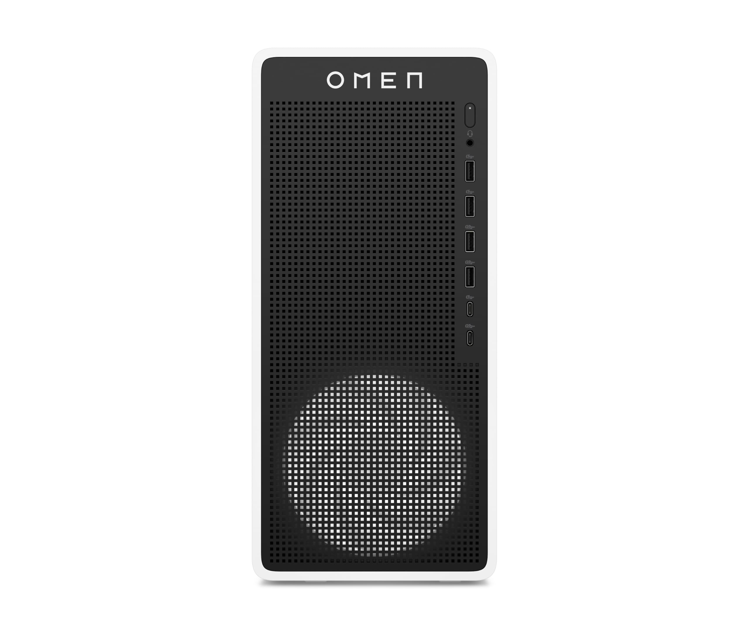 Omen 16L Gaming Desktop PC, Intel Core Ultra 5 225F, 16 GB DDR5 RAM, 1 TB SSD, NVIDIA GeForce RTX 5060 Ti, Windows 11 Home, RGB-Beleuchtung, Weiß