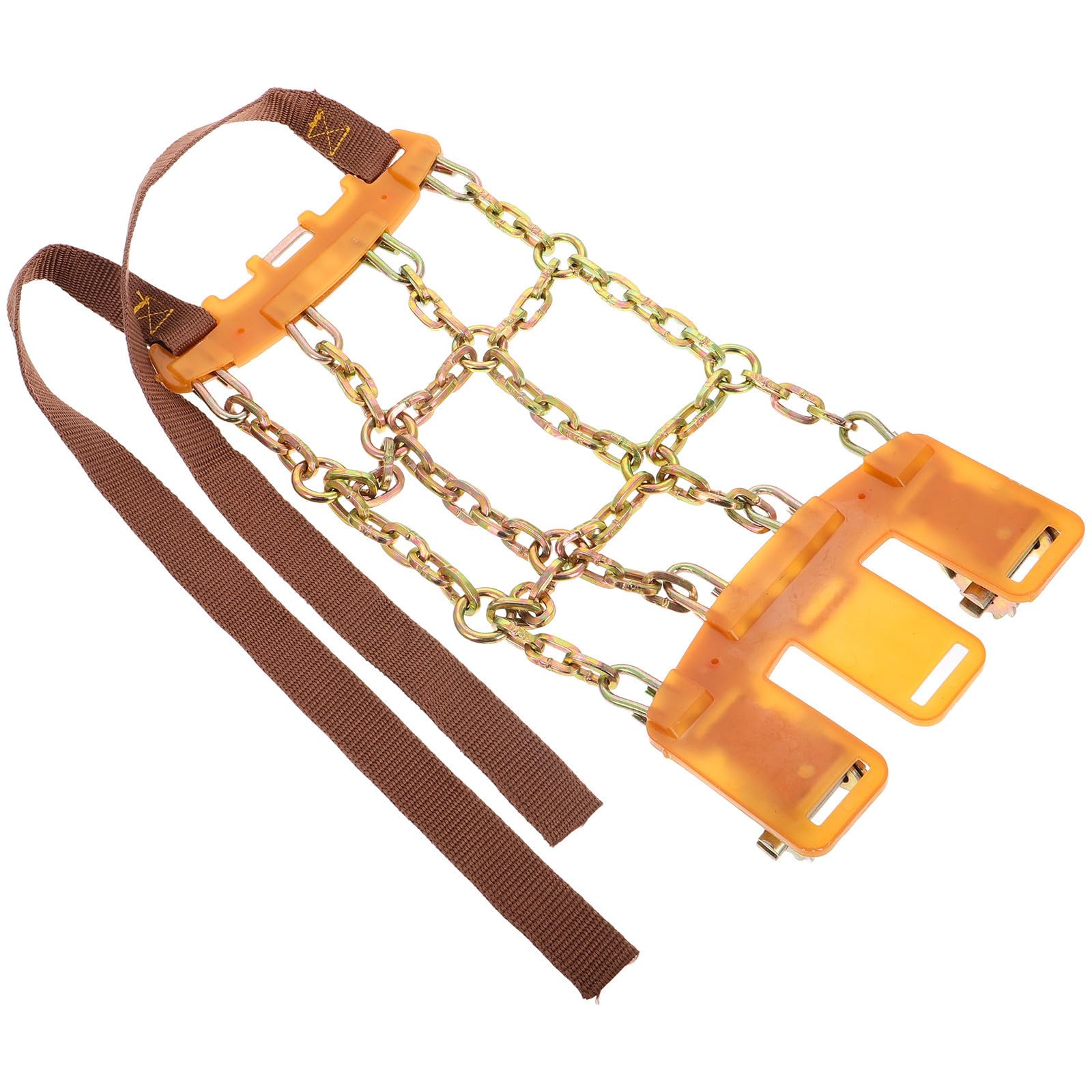 HANABASS Cadenas y Coche Neumáticos Ajustables para Nieve Diseño Ninesquare de Acero Dorado, Protección de Emergencia Suv para Viajes al Aire Libre en Nieve y Barro