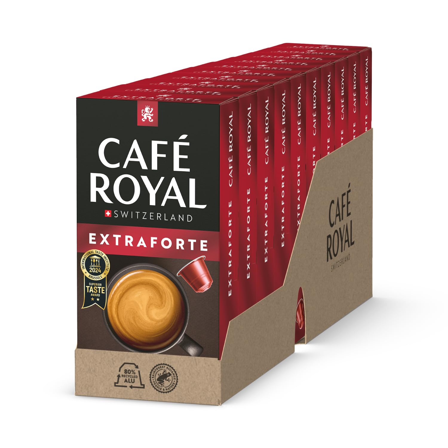 Café Royal Extraforte – 100 Nespresso® Compatible Capsules, Intensity 12/12, Dark Roast, 100% Arabica