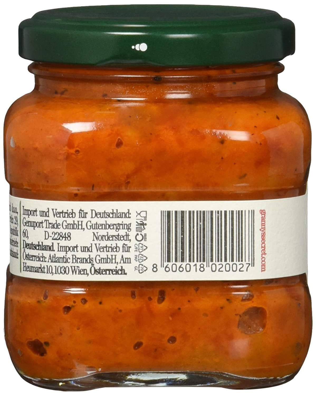 Paprika asada Ajvar de Granny's Secret - Original de Serbia, paquete de 2 (2 x 200 g)