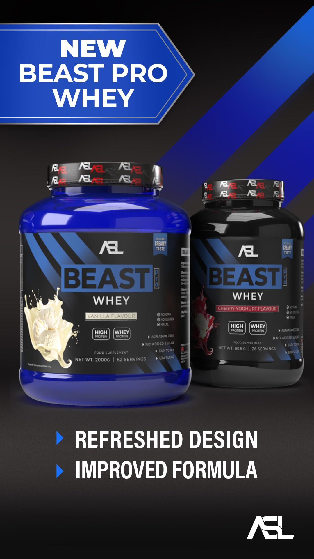 All sports lab Beast Pro Whey Cookie/Cream 2 kg