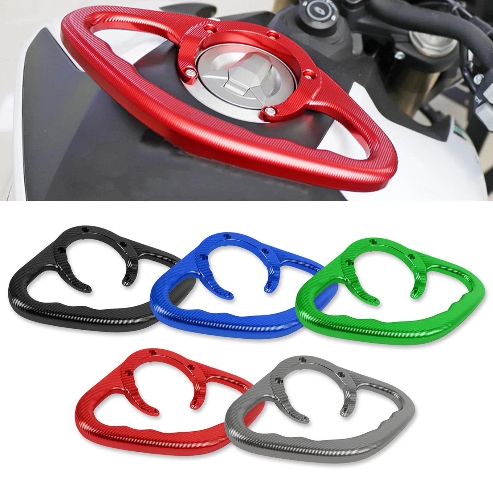 Barra Agarre Motocicleta Apoyabrazos Depósito Combustible Gas Pasajero para Suzuki GSX250R GSX-R600 GSX-R750 GSX-R1000 GSX-S 750 GSX650 GSF650 GSR600(Titanio)