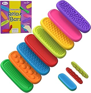 Sensory Fidget Toys for Kids – 8 Pack Elastic Silicone Worry Stones for Autism, ADHD & Anxiety Stress Relief ,Calming Tool for Adults & Kids | Home, School,Classroom & Therapy Use