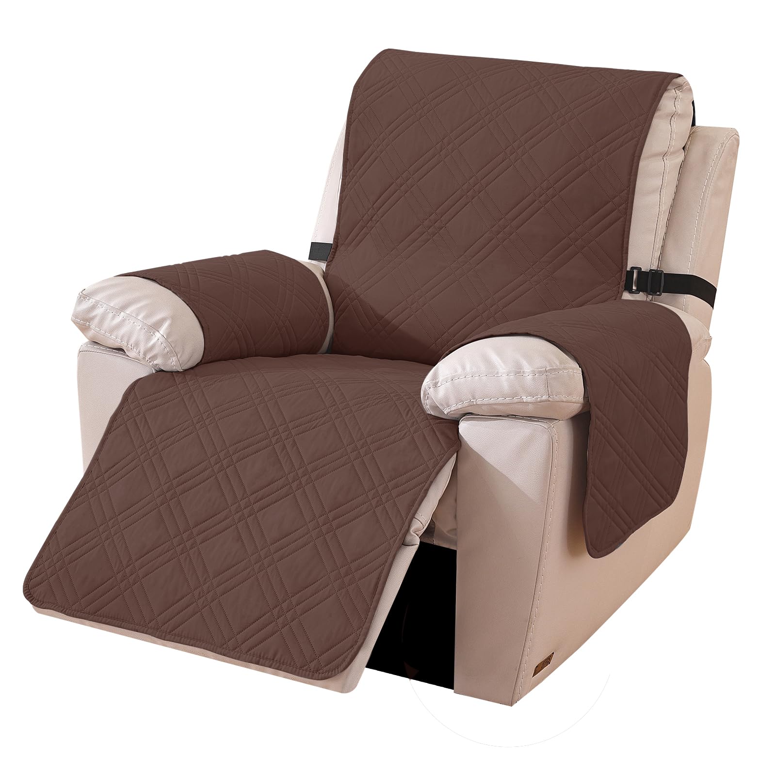 Ystyle Funda Sillon Relax Reclinable, Fundas Sofa Relax Reversible, Funda Butaca Reclinable Antimanchas Antideslizante, Funda Sofa 1 Plaza Gatos Lavable (1 Plaza, Café + Burdeos) Global Recycled Standard Global Recycled Standard Global Recycled Standard