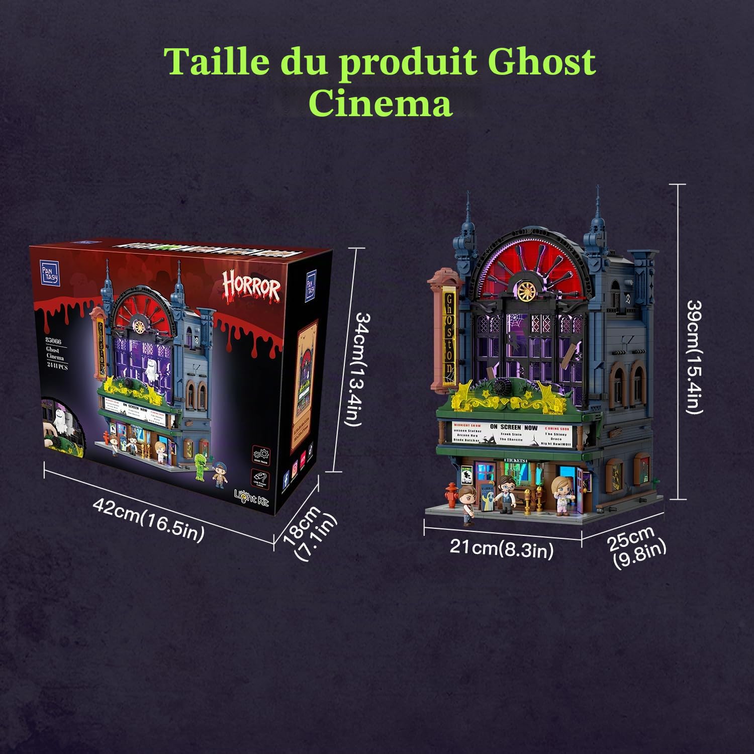 PANTASY Cinéma Hanté, Jeu de Construction d’Horreur pour Adultes
