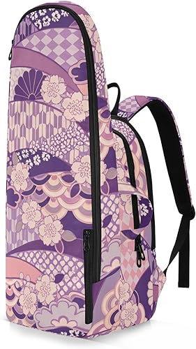 Miniatura 2 de Bolsa de tenis para mujeres y hombres, ligera, color morado, zéfiro japonés, flor de cerezo, deportes, tenis, bádminton, para adolescentes, niños,