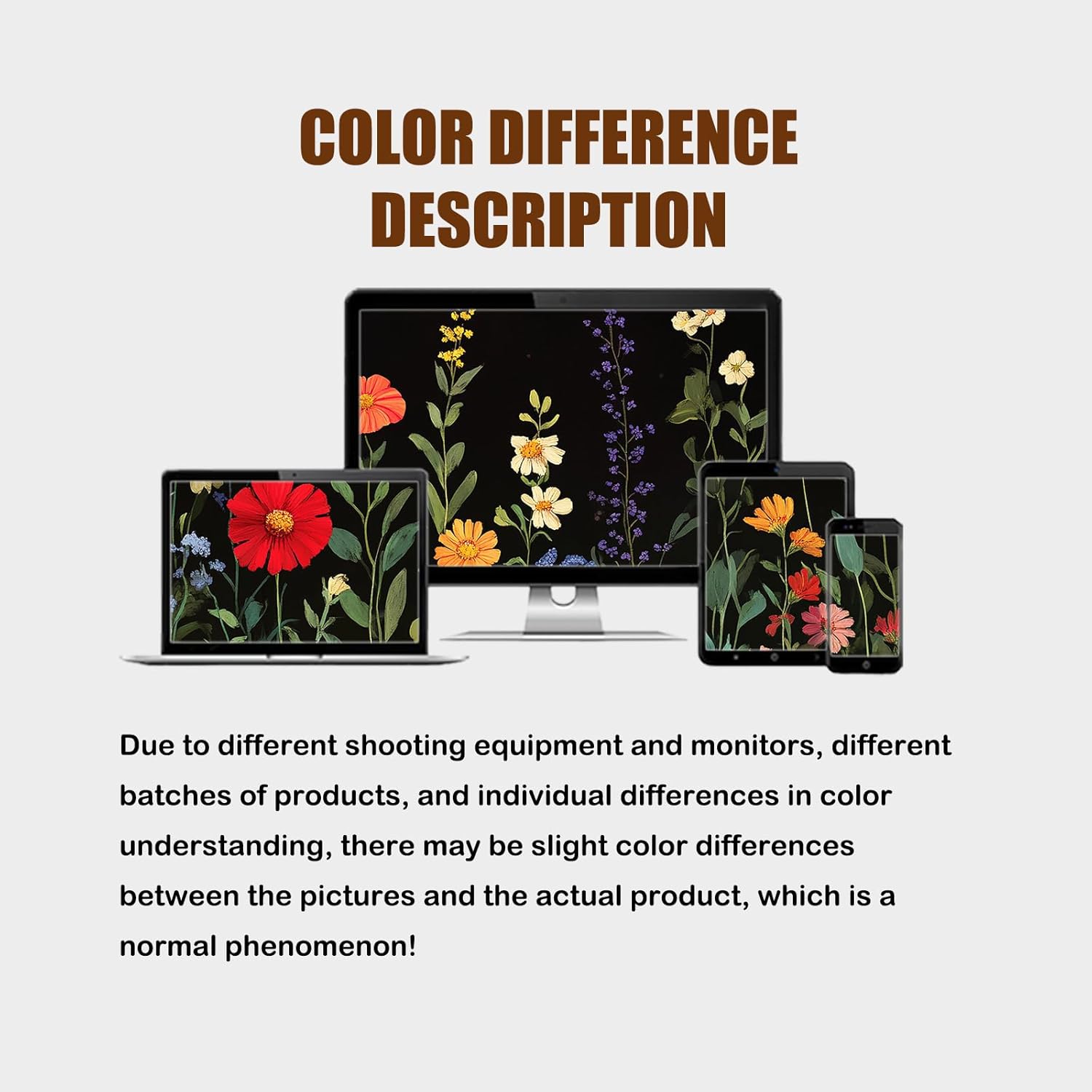 Nuxovilar Stove Top Cover Wildflowers Black Background Design Polyester & Diatom Mud Blend 20.47x28.34 Inches - Stove Cover for Nature Lover Kitchen, Floral Decor