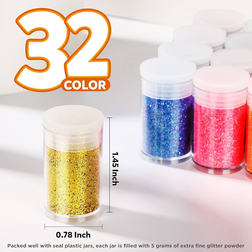 Amazon.com: LEOBRO Glitter, Fine Glitter for Resin, Set of