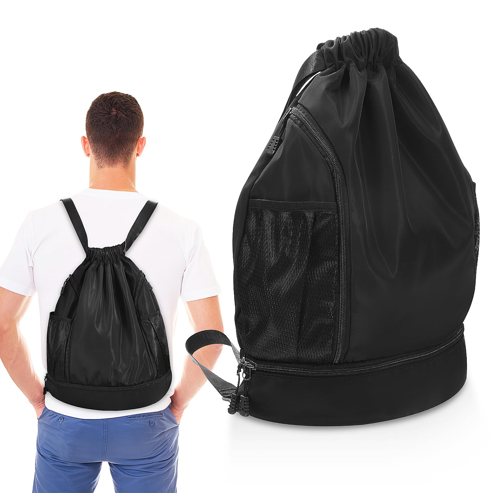 Sosoport Drawstring Bags Drawstring Backpack Bags Sport String Backpack Drawstring Gym Bag for School Sports Swimming Gym Travel