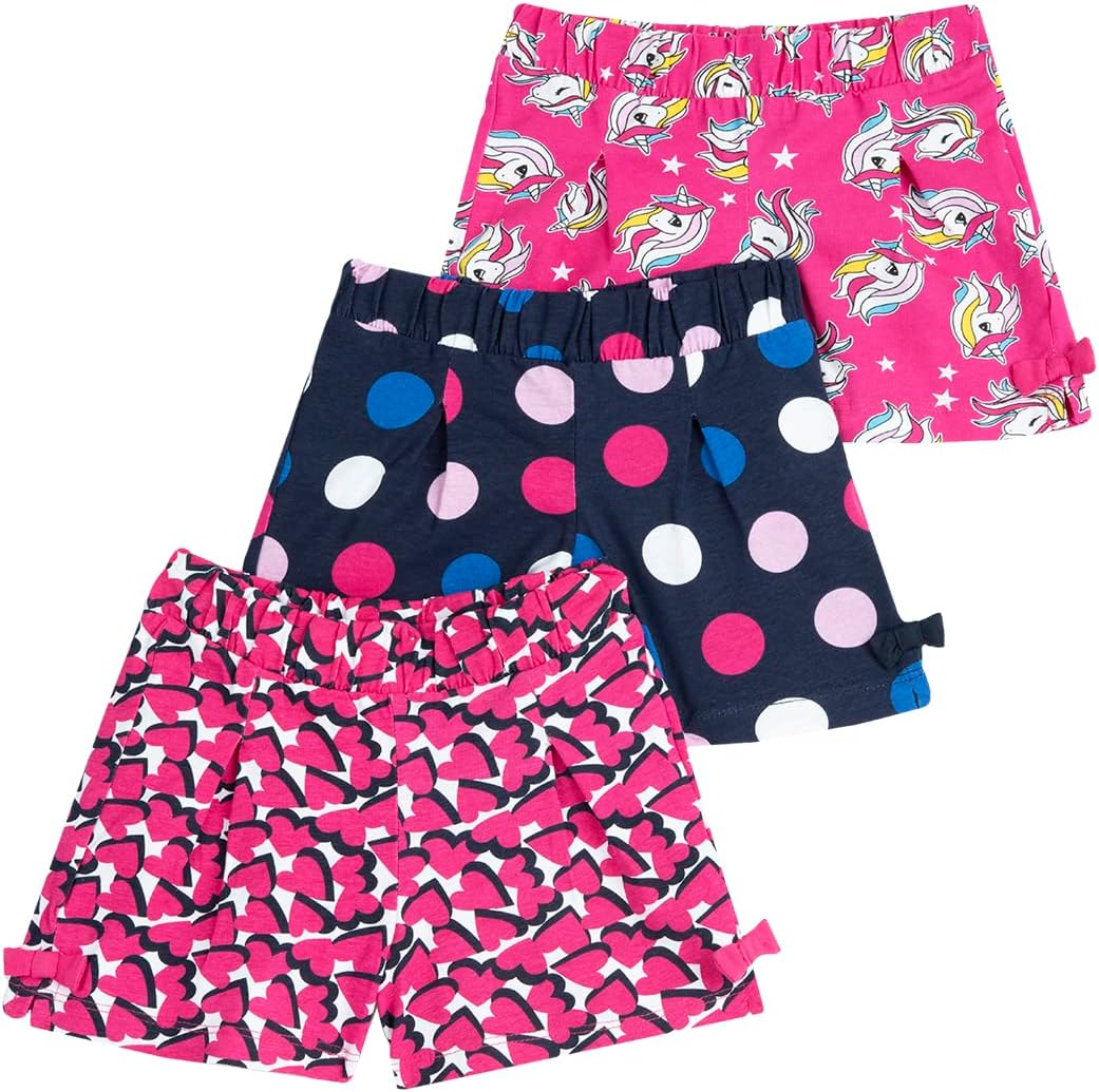 Chicco, Pantaloncini Bambina, Set di 3 Pantaloncini Corti