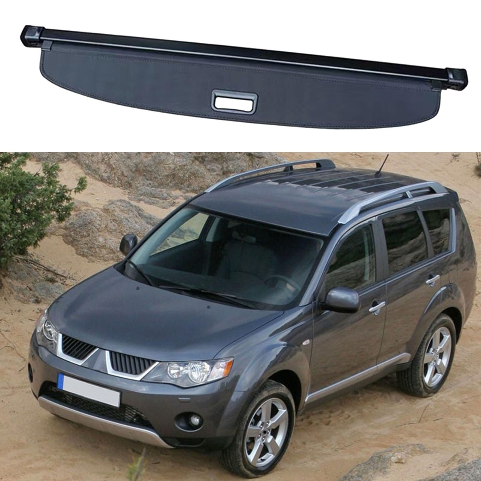 SXLGDW Car Retractable Rear Trunk Parcel Shelf,Compatible with Mitsubishi Outlander 2002-2007,Car parts