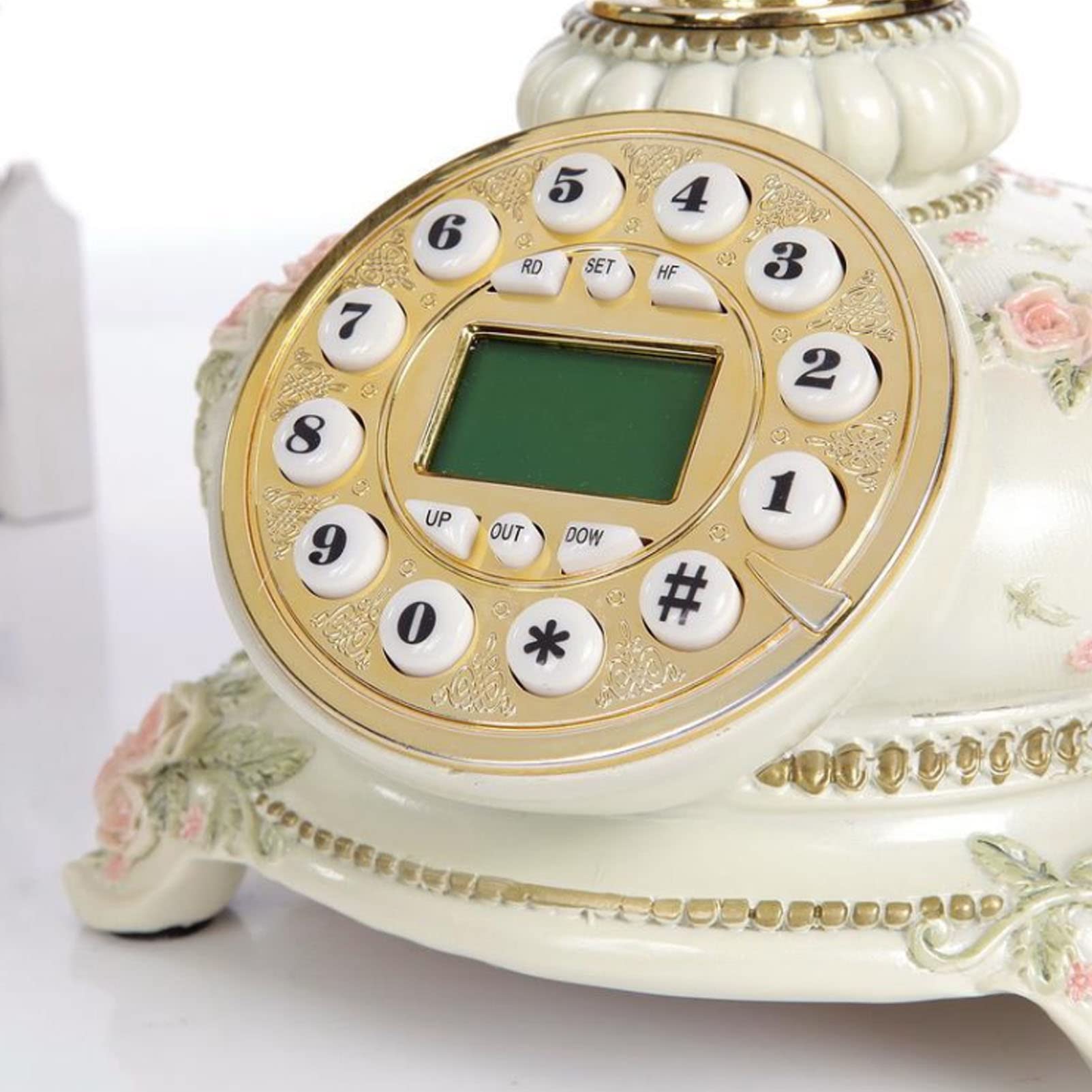 Retro Vintage Telefon stacjonarny Europejski Styl Telefon Przycisk Tarcza Dekoracyjny Telefon stacjonarny do Domowego Biura Kawiarni Bar