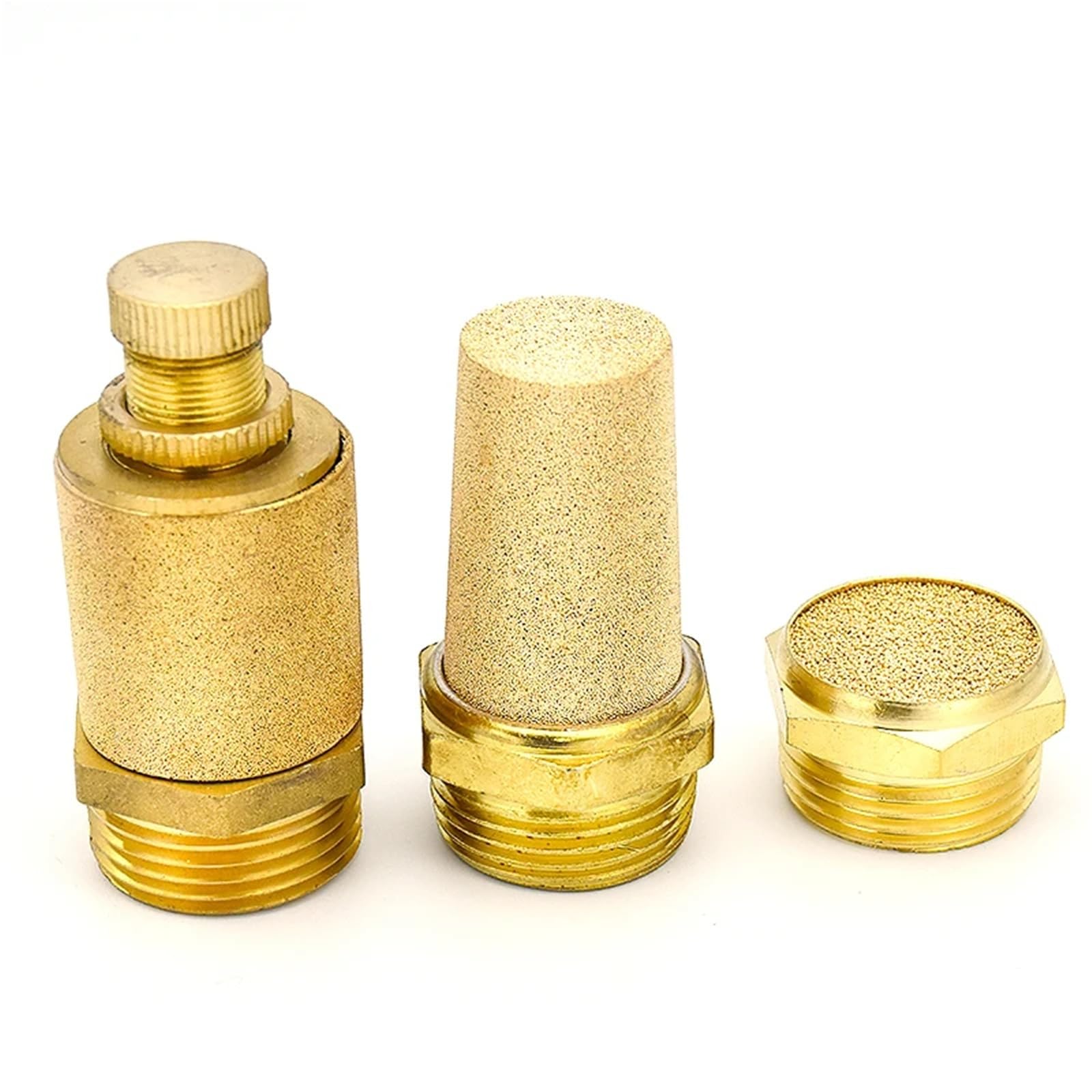 Filtro silenciador neumático de latón M5 a 1 pulgada conector de escape para válvulas y cilindros