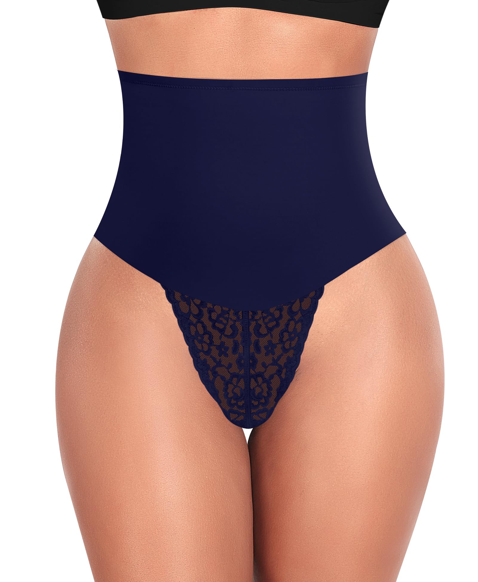 Werena Tummy Control Thong Shapewear for Women Lace Shaping Thong Girdle
