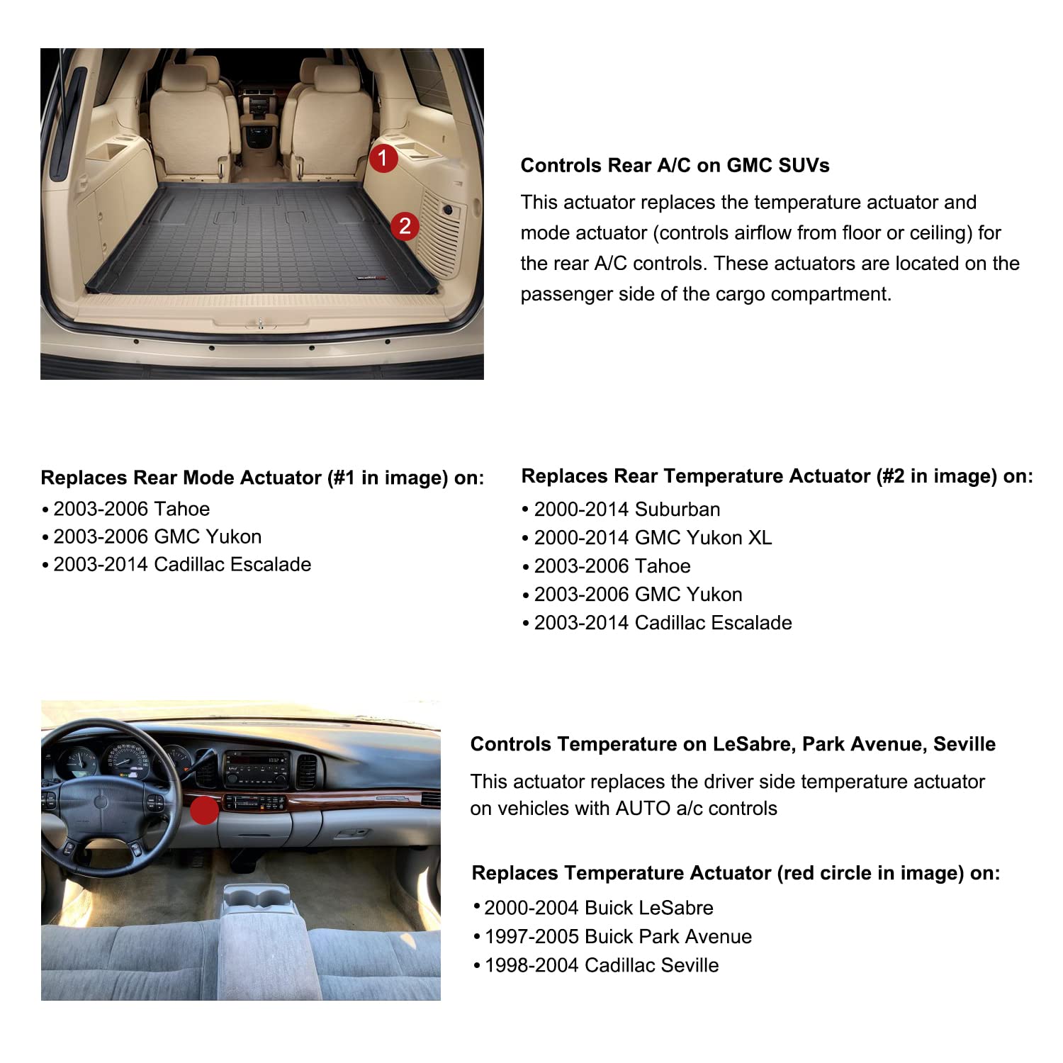 Snapklik.com : 604-111 Blend Door Actuator For Tahoe, GMC Yukon ...