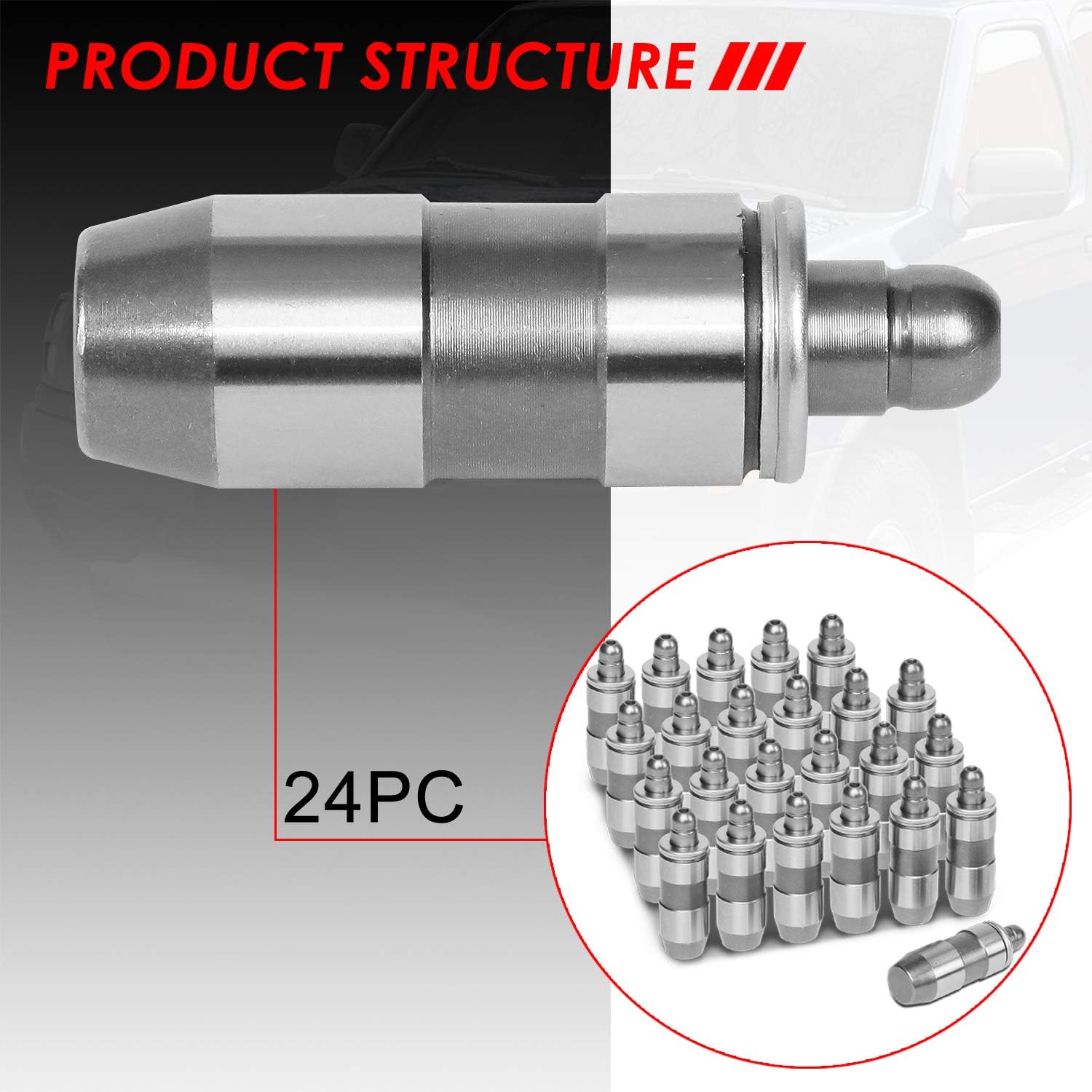 Auto Dynasty 24Pcs Hydraulic Valve Lifters Lash Adjusters Compatible with Ford F150 F250 F350 Explorer Mustang Expedition Mercury Mountainneer Lincoln Mark LT Navigator 05-14