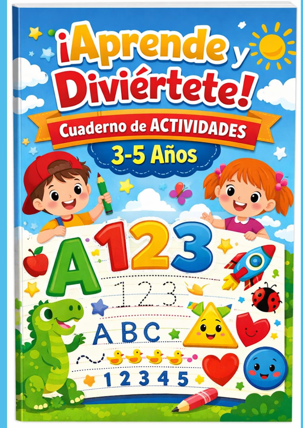 Cuaderno de actividades para niños de 3 a 5 años: Aprende jugando números, formas, vocales, lógica y juegos educativos.: Más de 90 páginas de ... y el aprendizaje desde casa o el aula