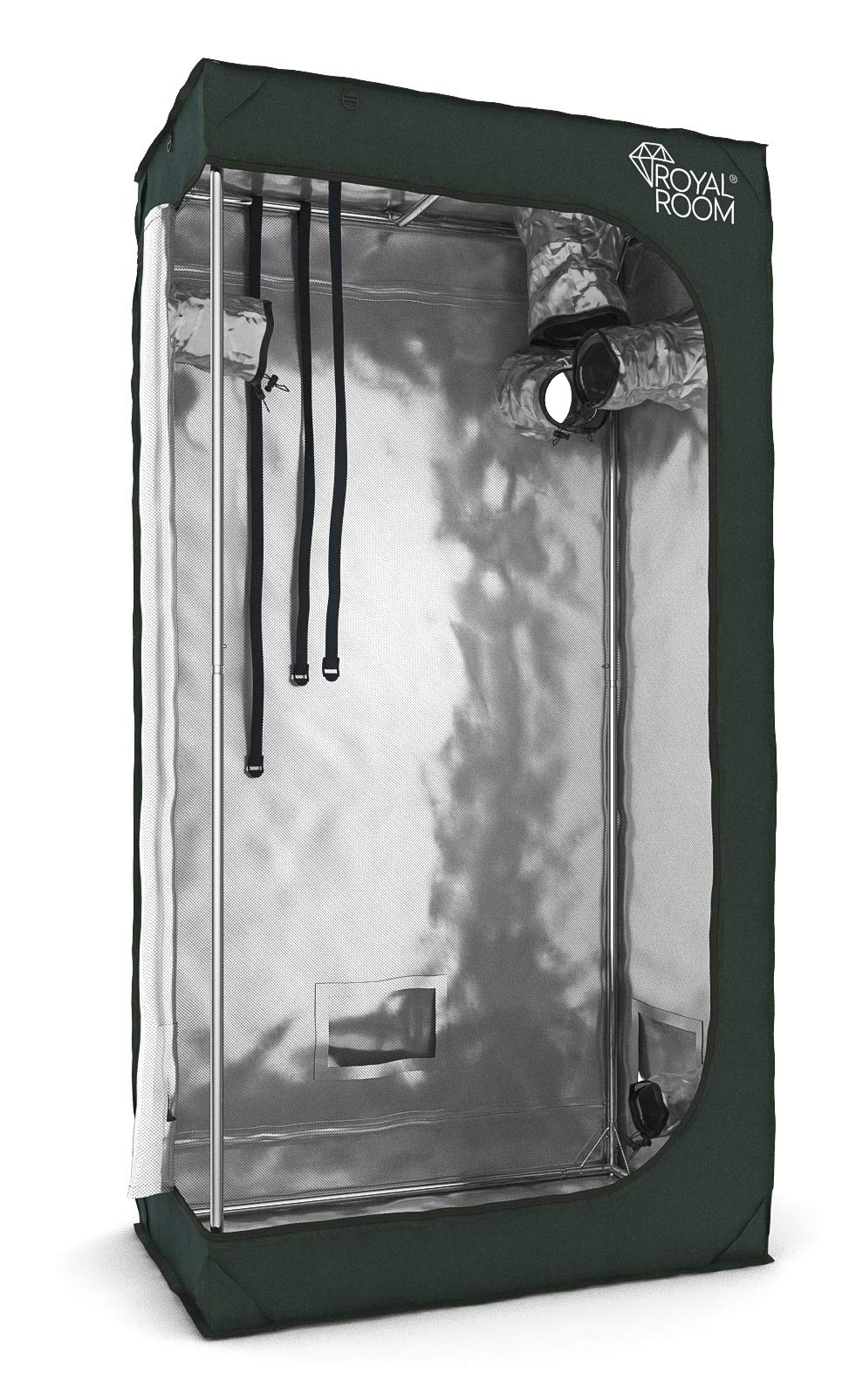 Growzelt 80x40x160 cm - Indoor Gewächshaus - Starker Bezug, Waschbar, Lichtdicht - Rohrstärke 19 mm, Robuster Reißverschluss - Growbox, Grow Tent, Grow Zelt, Grow Box, Pflanzzelt C80SH