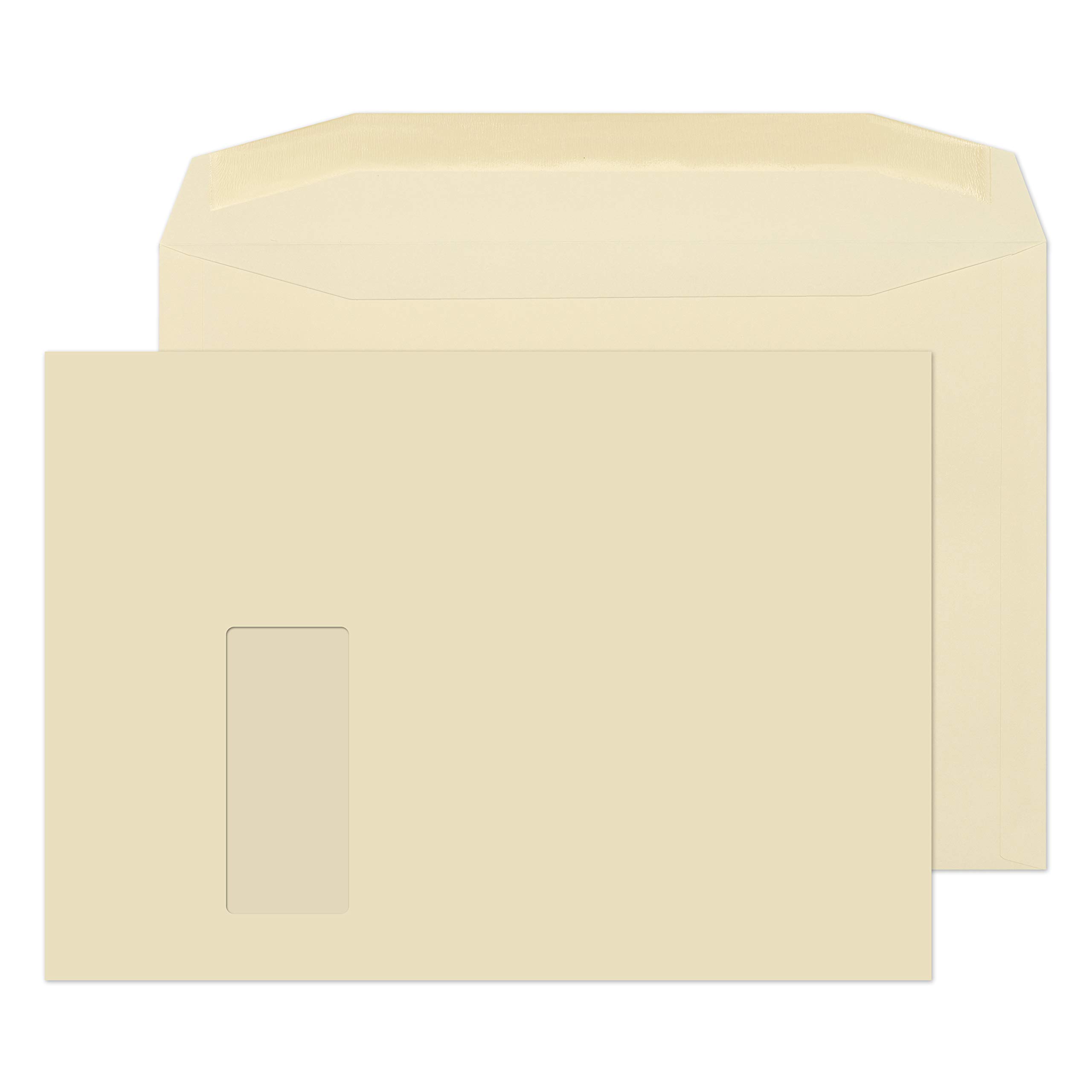Blake Purely Everyday C4 229 x 324 mm 100 gsm Gummed Mailer Window Envelopes (C8178) Cream - Pack of 250