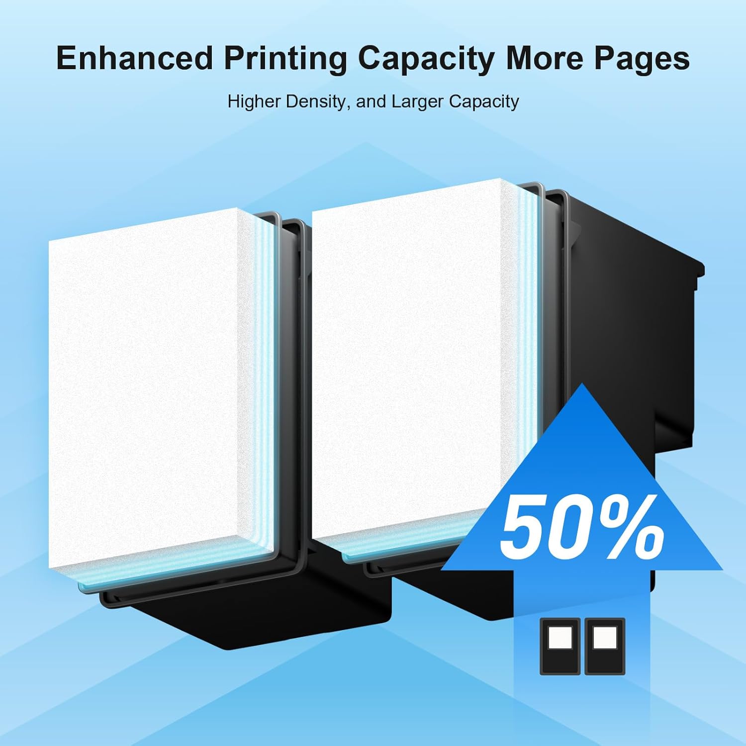 64 Black Ink Cartridges Compatible for HP Ink 64 64XL Black Ink Cartridge for HP Printers Fit for Envy Photo 7855 7858 7155 7800 6255 Inspire 7900e 7955e 7255e 7950e 7958e 7200e Tango Printer (2 Pack)