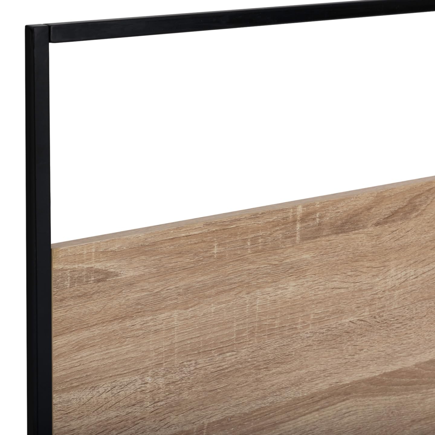 IDMarket - Tête de lit Detroit 145 cm Design Industriel Bois et métal Noir